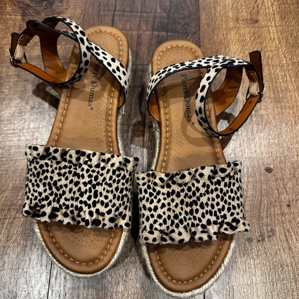Pierre Dumas Spotted Sandals with Ankle Strap